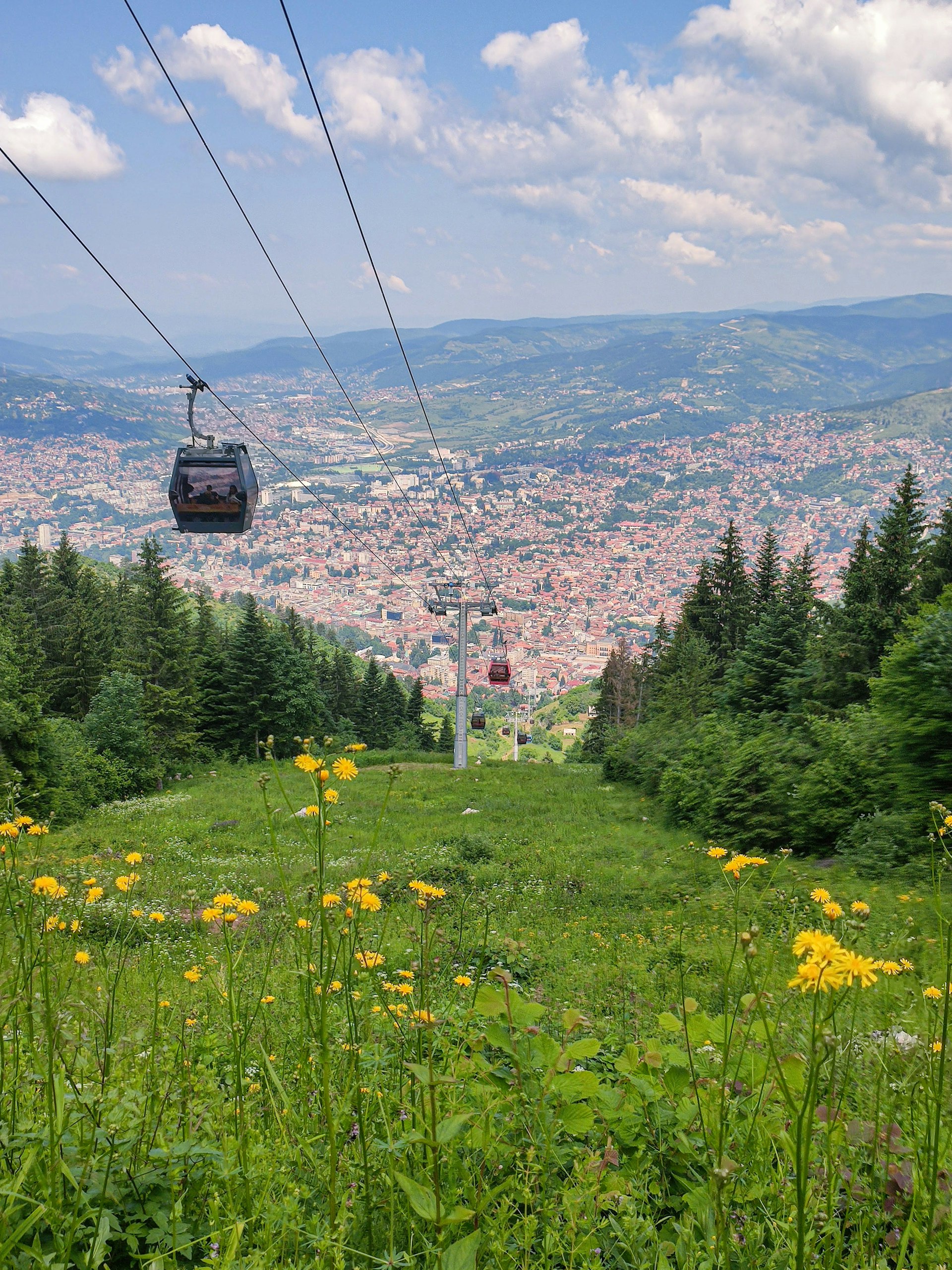 Aerial view of Sarajevo, Bosnia and Herzegovina